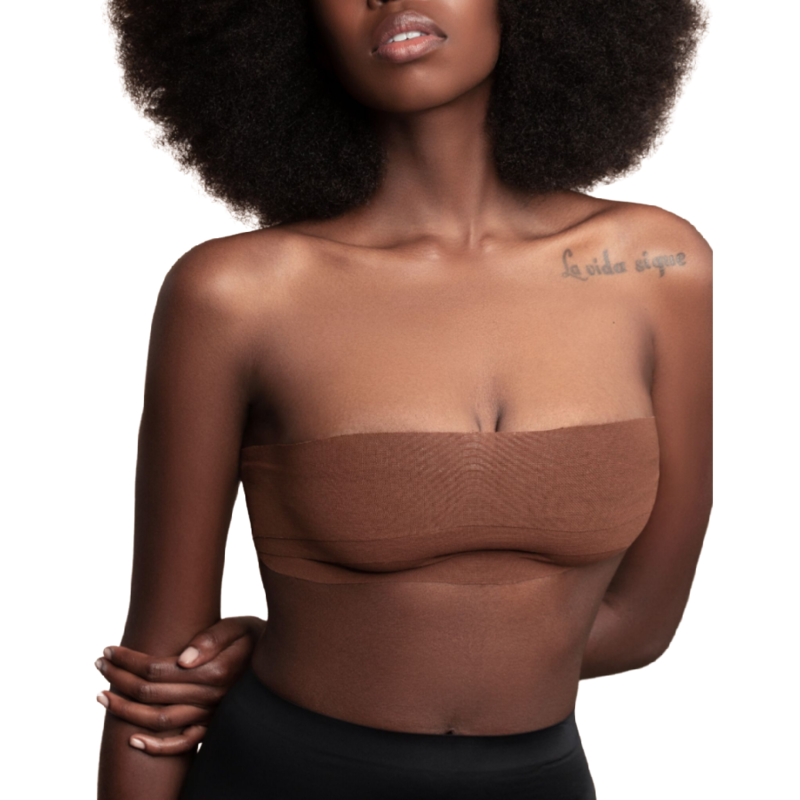 BYE-BRA - BODY CINTA 5 M X 6.5 CM + 3 PARES DE PEZONERAS MARRÓN – Bild 5