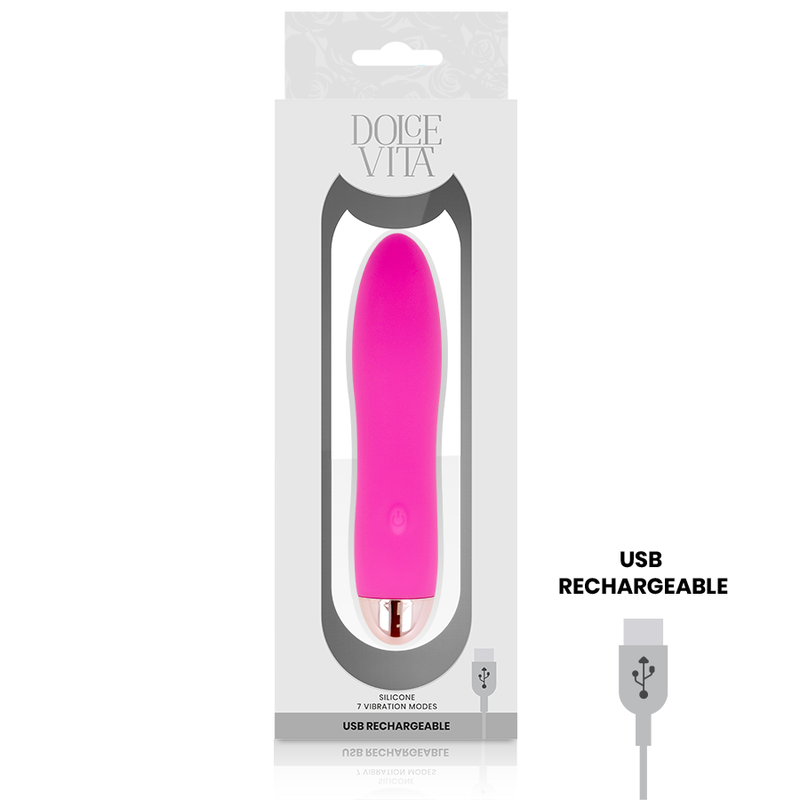 DOLCE VITA - VIBRADOR RECARGABLE FOUR ROSA 7 VELOCIDADES – Bild 4