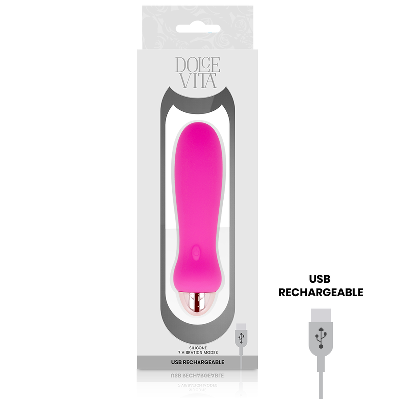 DOLCE VITA - VIBRADOR RECARGABLE FIVE ROSA 7 VELOCIDADES – Bild 2