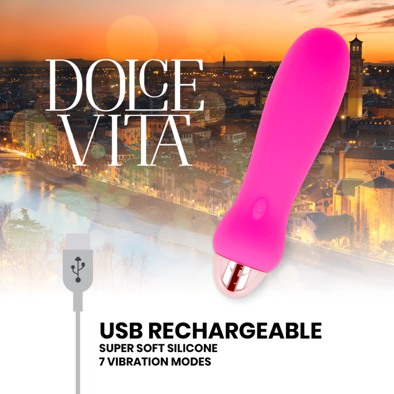 DOLCE VITA - VIBRADOR RECARGABLE FIVE ROSA 7 VELOCIDADES – Bild 4