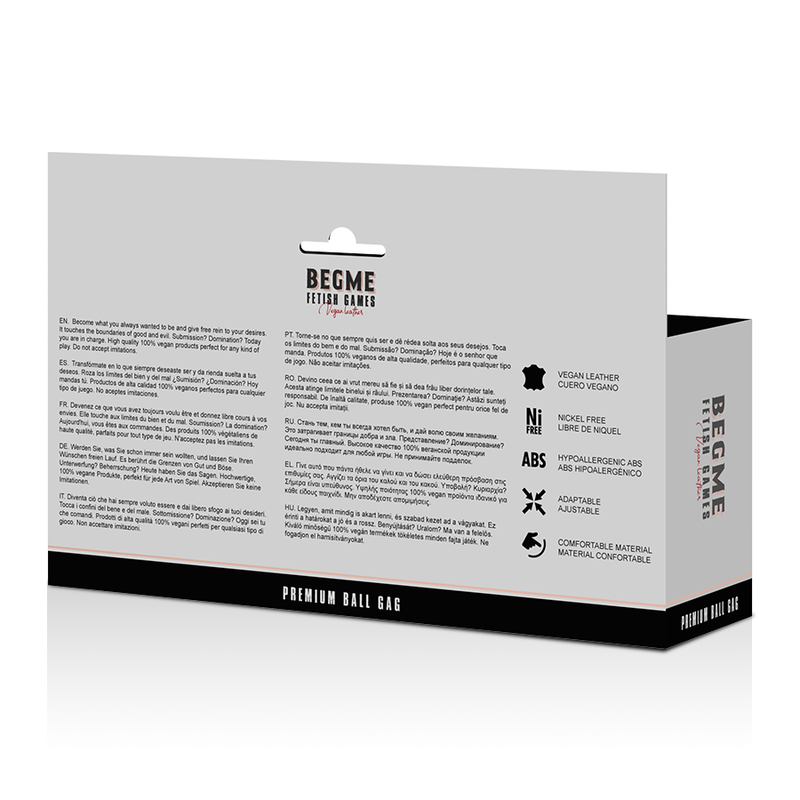 BEGME - BLACK EDITION MORDAZA CUERO VEGANO – Bild 5