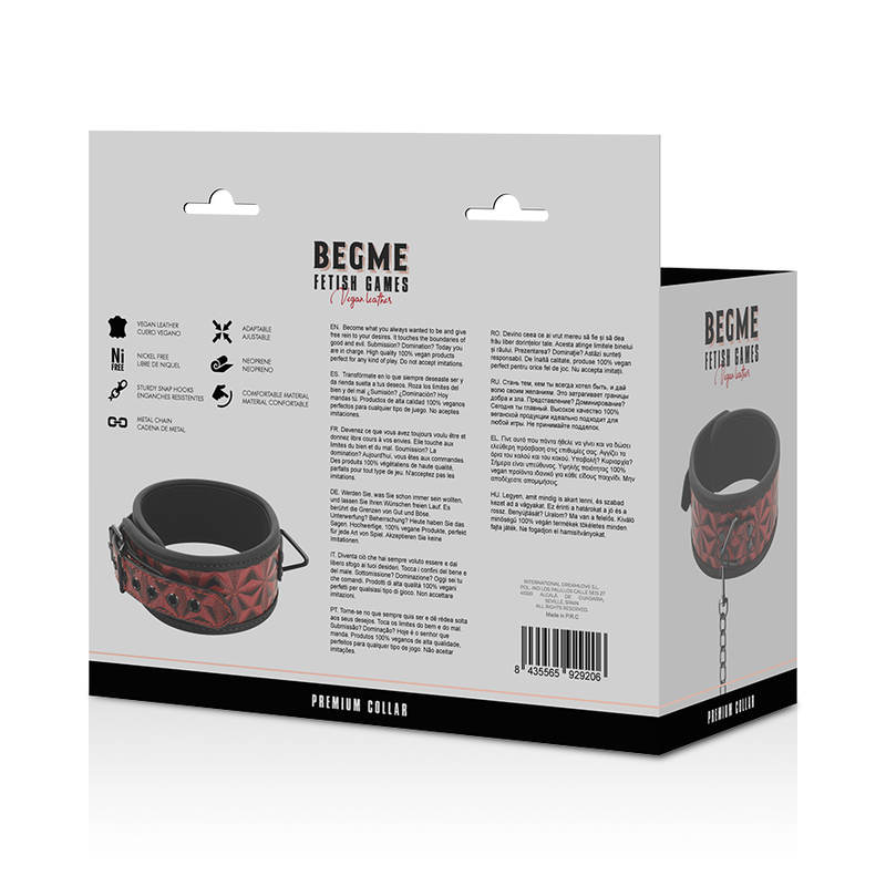 BEGME - RED EDITION COLLAR CUERO VEGANO CON FORRO DE NEOPRENO – Bild 5