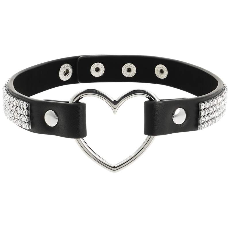 COQUETTE CHIC DESIRE - VEGANES LEDER-HALSBAND MIT HERZ – Bild 3