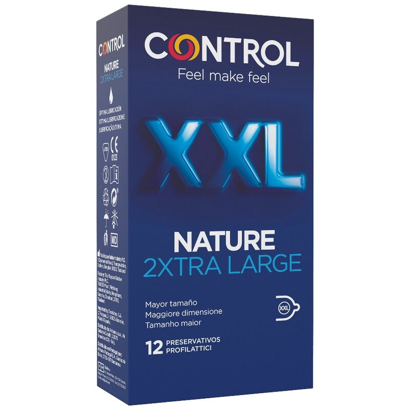 CONTROL - NATURE 2XTRA LARGE PRESERVATIVOS XXL 12 UNIDADES
