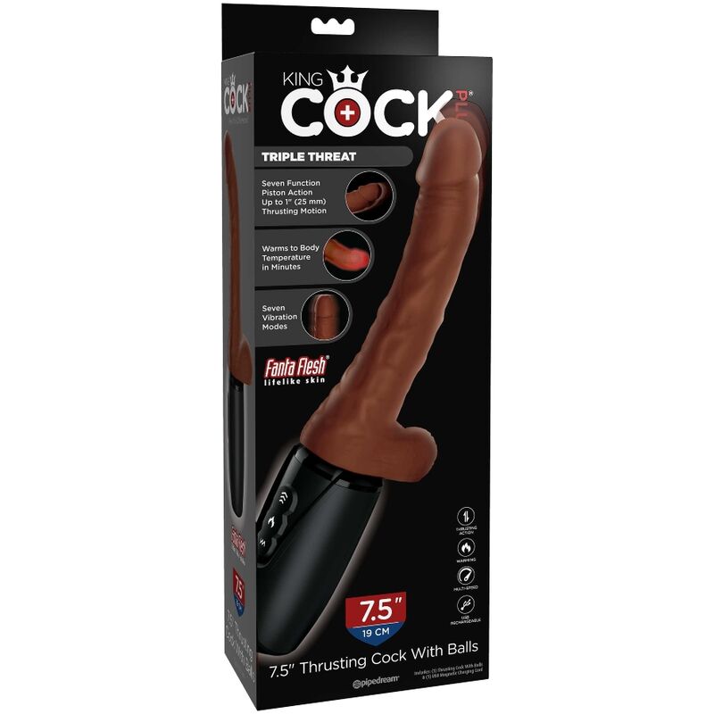 KING COCK - PLUS TRIPLE THREAT MARRÓN – Bild 6