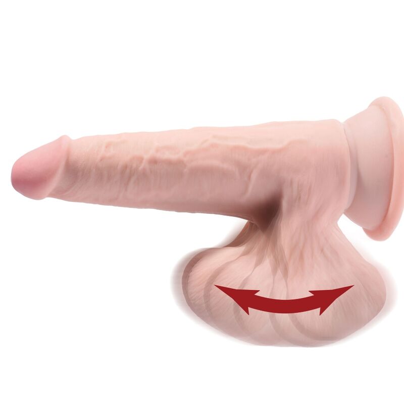 KING COCK - PLUS 3D DILDO SWINGING BALLS 24.5 CM HELLE HAUT – Bild 3