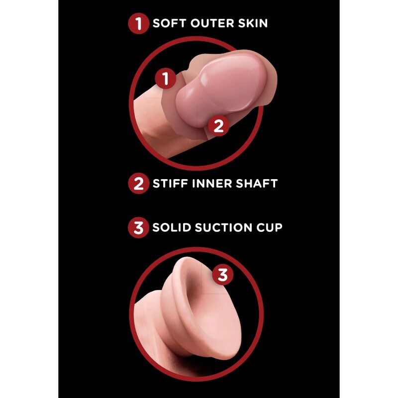 KING COCK - PLUS 3D DILDO SWINGING BALLS 20.3 CM – Bild 6