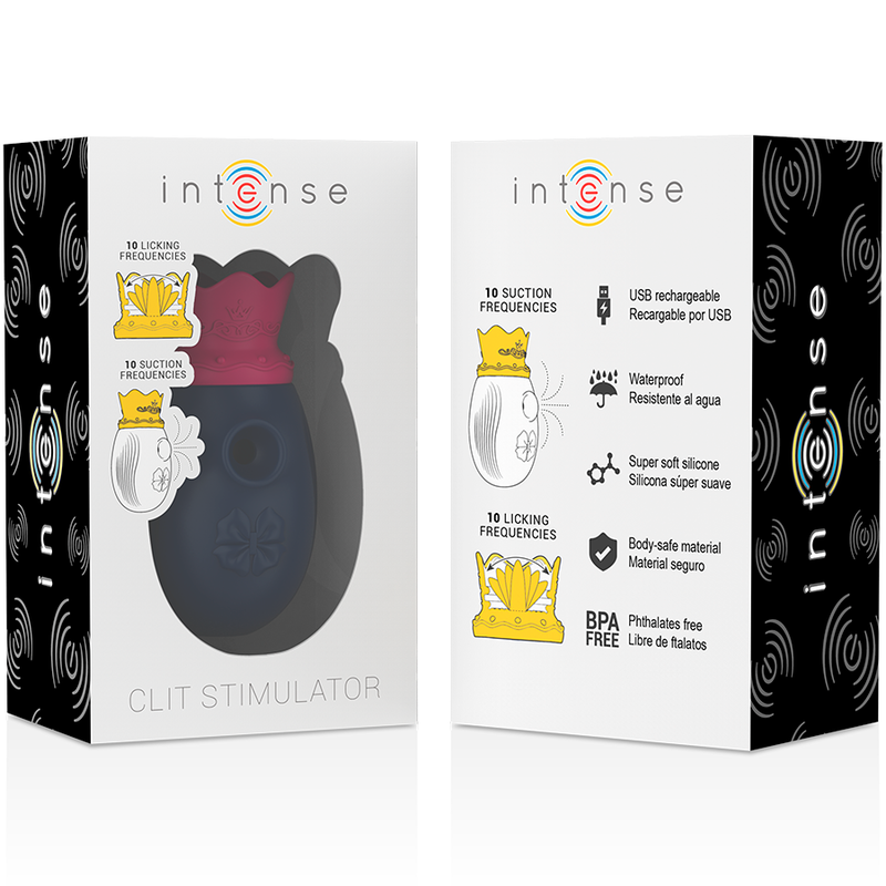 INTENSE - ESTIMULADOR CLÍTORIS 10 MODOS DE SUCCIÓN Y LICKING - AZUL – Bild 8