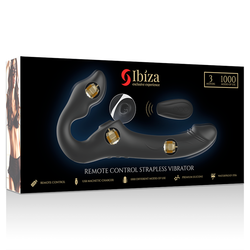 IBIZA - FERNBEDIENUNG, RIEMENLOSER VIBRATOR, 3 MOTOREN, 1000 KOMBINATIONEN. – Bild 8