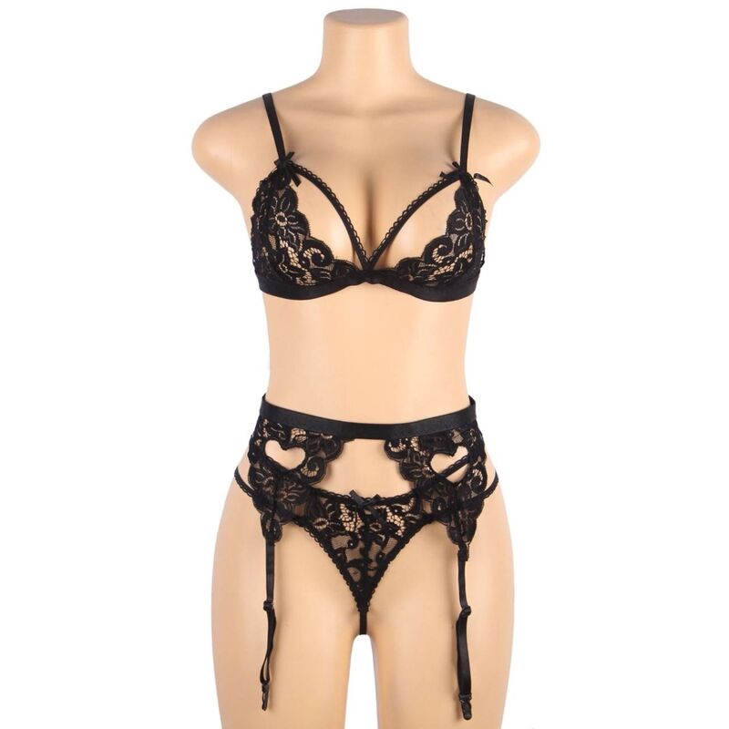 SUBBLIME SET - TRES PIEZAS SUJETADOR + LIGUERO + TANGA L/XL – Bild 9