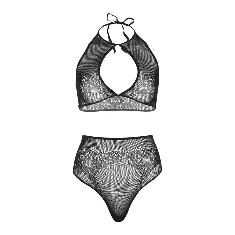 LEG AVENUE - ZWEITEILIGES SET, NECKHOLDER-CROP-TOP UND TANGA-HöSCHEN, EINHEITSGRößE – Bild 4