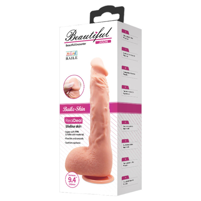 BAILE - DILDO REALÍSTICO JASON NATURAL 24 CM – Bild 3