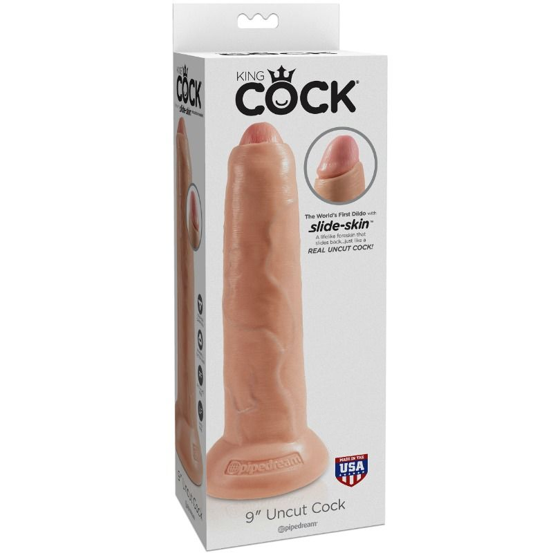 KING COCK - REALISTISCHER DILDO UNGESCHNITTENES FLEISCH 23 CM – Bild 5