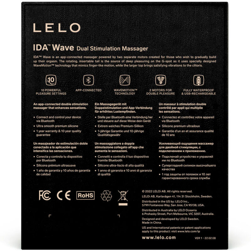 LELO - IDA WAVE COUPLES MASSAGER SCHWARZ – Bild 5