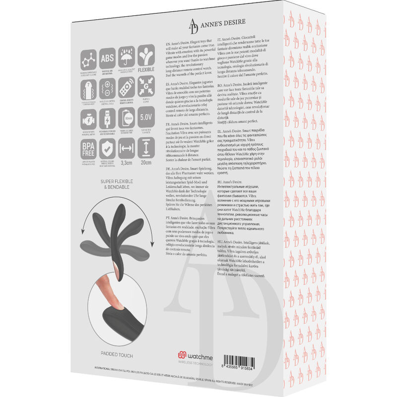 ANNE'S DESIRE - CURVE CONTROL REMOTO TECNOLOGÍA WATCHME NEGRO – Bild 7