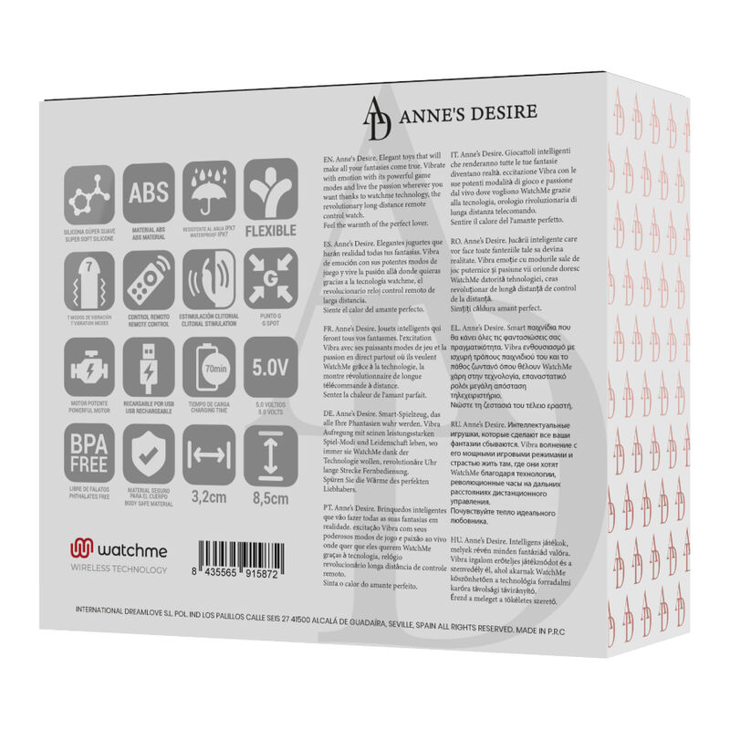 ANNE'S DESIRE - DUAL PLEASURE TECNOLOGÍA WATCHME NEGRO – Bild 16