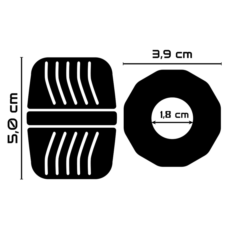 POWERING - SUPER FLEXIBLER UND WIDERSTANDSFÄHIGER PENISRING 5 CM PR11 SCHWARZ – Bild 3