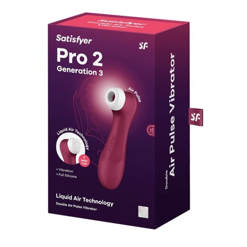 SATISFYER - PRO 2 GENERACIÓN 3 LIQUID AIR TECHNOLOGY GRANATE – Bild 5
