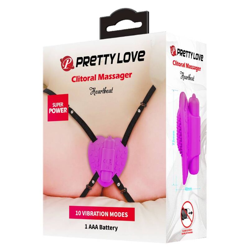 PRETTY LOVE - MASAJEADOR DE CLÍTORIS HEARTBEAT 10 MODOS DE VIBRACIÓN MORADO – Bild 6