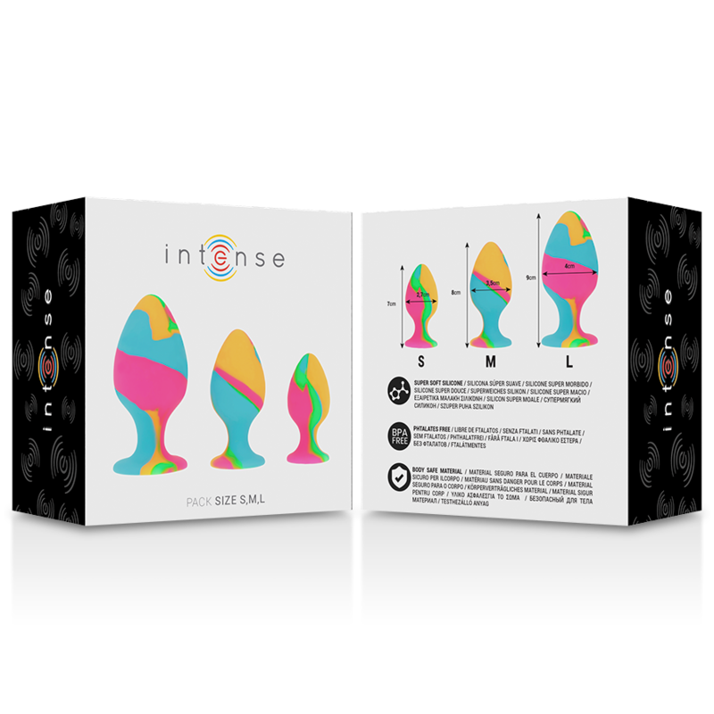 INTENSE - SET PLUG SILICONA MULTICOLOR – Bild 4