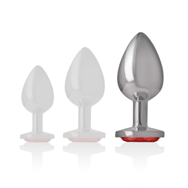 INTENSE - PLUG ANAL METAL ALUMINIO CON CRISTAL ROJO TALLA L – Bild 4