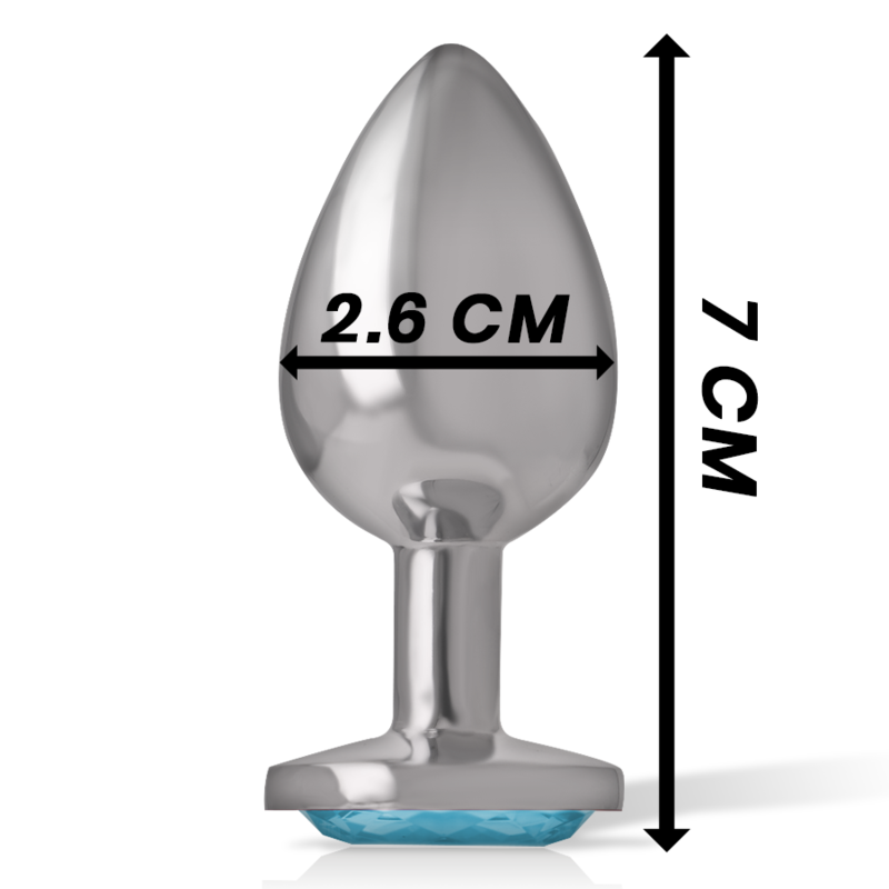 INTENSE - PLUG ANAL METAL ALUMINIO CON CRISTAL AZUL TALLA S – Bild 4