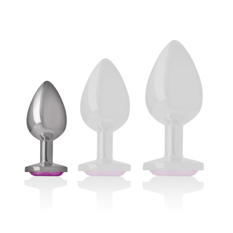 INTENSE - PLUG ANAL METAL ALUMINIO CON CRISTAL ROSA TALLA S – Bild 3