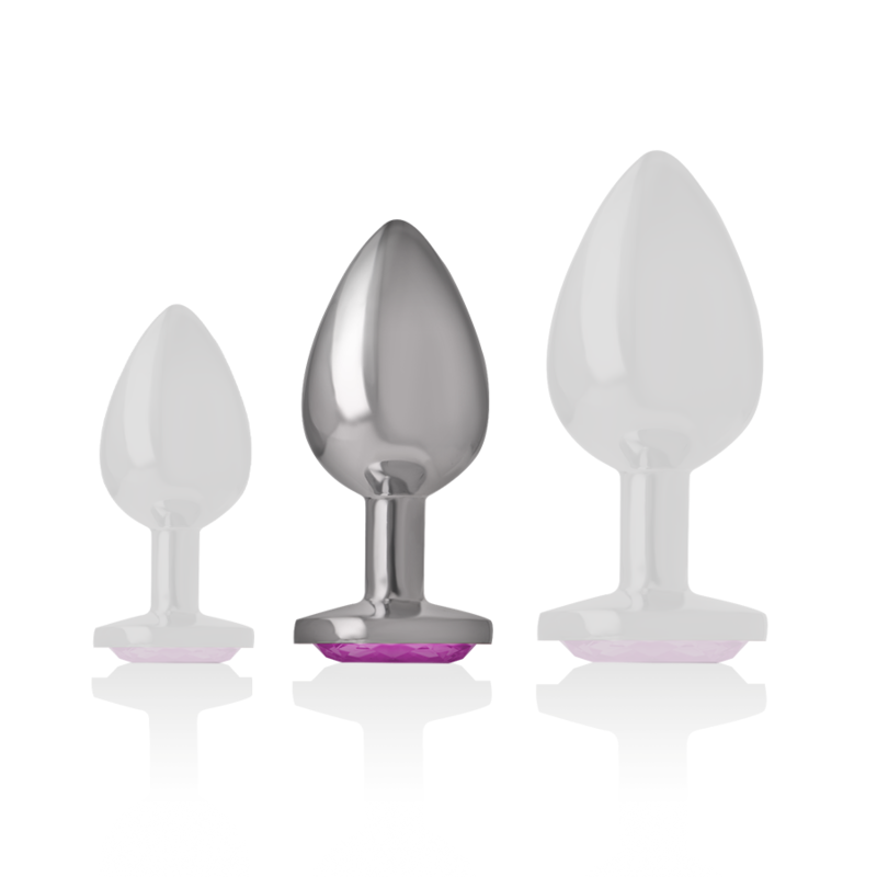 INTENSE - PLUG ANAL METAL ALUMINIO CON CRISTAL ROSA TALLA M – Bild 3