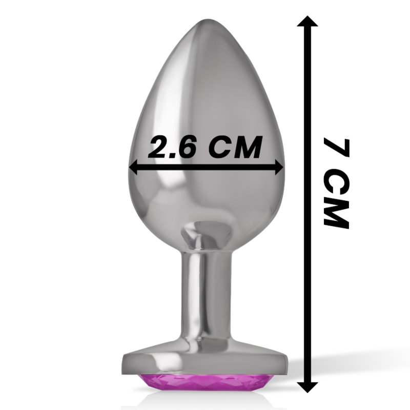 INTENSE - PLUG ANAL METAL ALUMINIO CON CRISTAL ROSA TALLA S – Bild 5