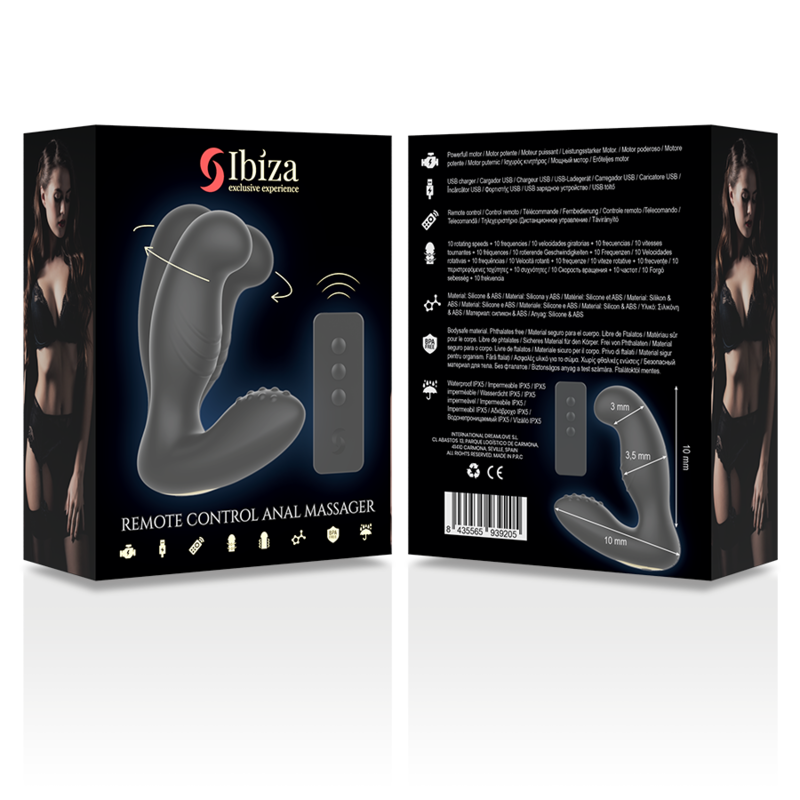 IBIZA - MASAJEADOR ANAL ROTACIÓN Y VIBRACIÓN CONTROL REMOTO 10 x 3.5 CM – Bild 10