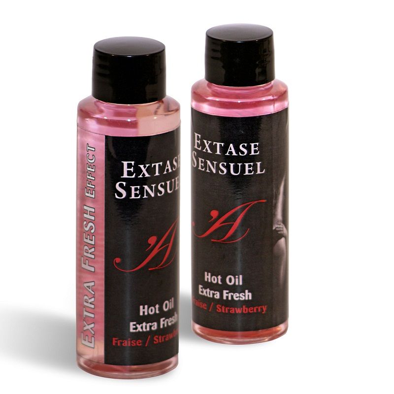EXTASE SENSUAL - MASSAGEÖL MIT EXTRA FRISCHEM ERDBEEREFFEKT 100 ML – Bild 2