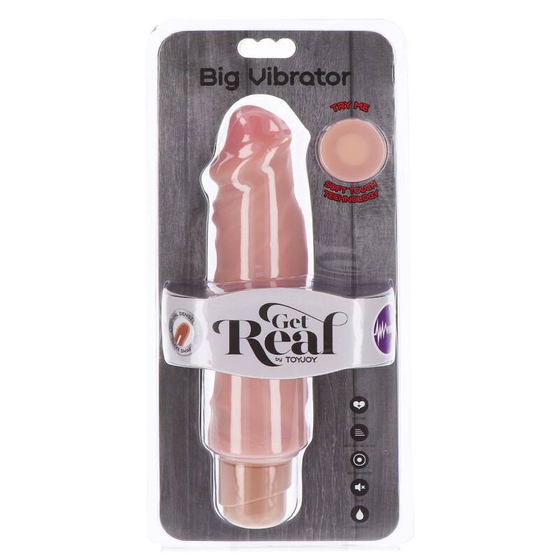 GET REAL - DUAL DENSITY BIG VIBRATOR 20,5 CM SKIN – Bild 4