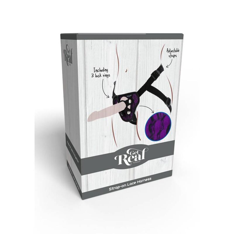 GET REAL - STRAP-ON-SPITZENGESCHIRR LILA – Bild 7