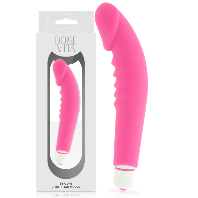 DOLCE VITA - REALISTIC PLEASURE VIBRADOR SILICONA ROSA – Bild 2
