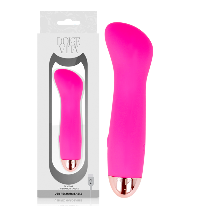 DOLCE VITA - AUFLADBARER VIBRATOR EINE ROSA 7 GESCHWINDIGKEIT – Bild 5