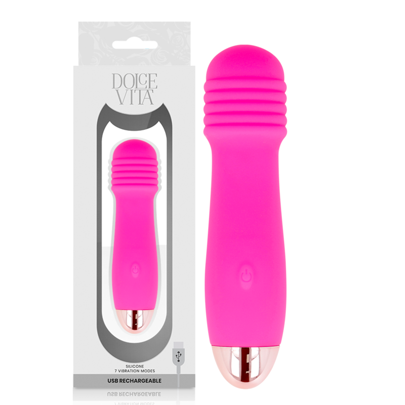 DOLCE VITA - VIBRADOR RECARGABLE THREE ROSA 7 VELOCIDADES – Bild 2