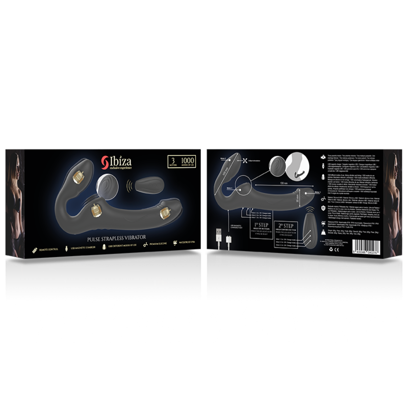 IBIZA - VIBRADOR STRAPLESS CON PULSADOR CONTROL REMOTO 3 MOTORES 1000 COMBINACIONES – Bild 9