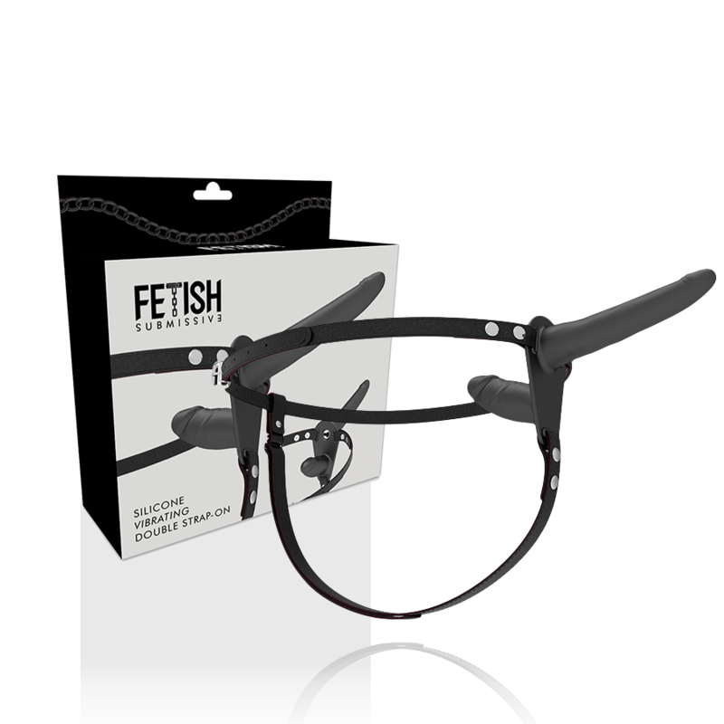 FETISH SUBMISSIVE HARNESS - DOBLE PENETRACIÓN VIBRADOR NEGRO – Bild 2