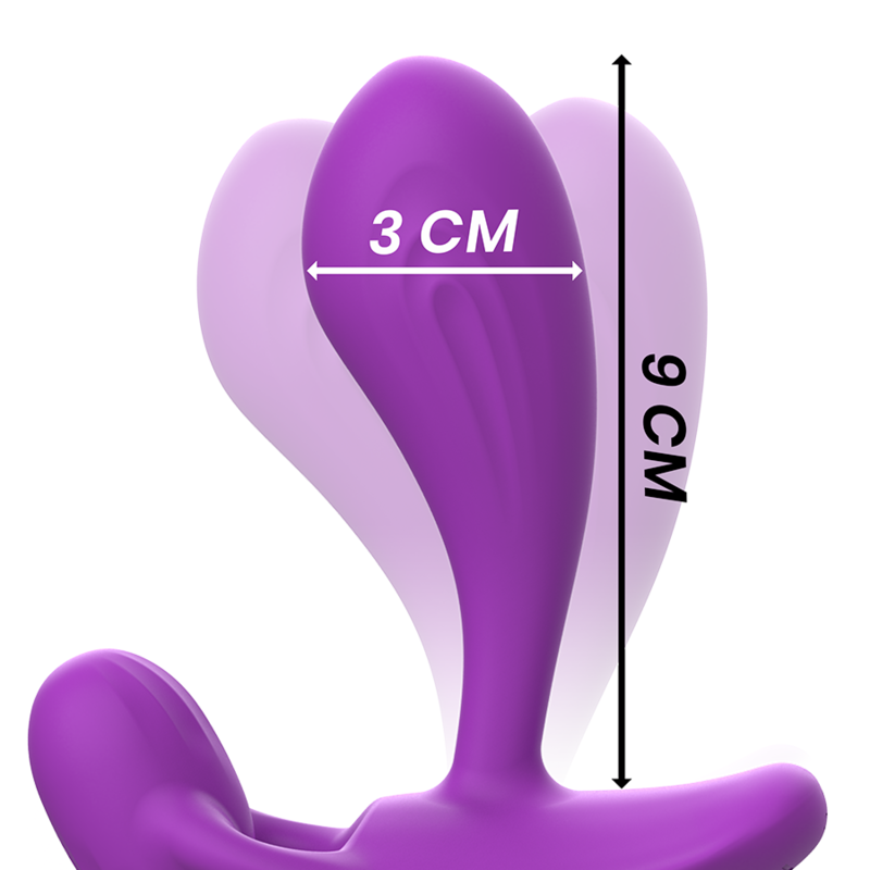 INTENSE - SHELLY DUO ANAL-PERINEO , VAGINAL-CLITORIS REMOTO MORADO – Bild 3