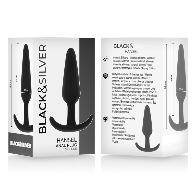 BLACK&SILVER - HANSEL SILIKON-ANALSPLUG MIT KLEINEM GRIFF – Bild 5