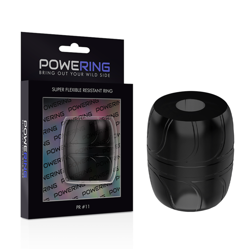POWERING - SUPER FLEXIBLER UND WIDERSTANDSFÄHIGER PENISRING 5 CM PR11 SCHWARZ – Bild 4