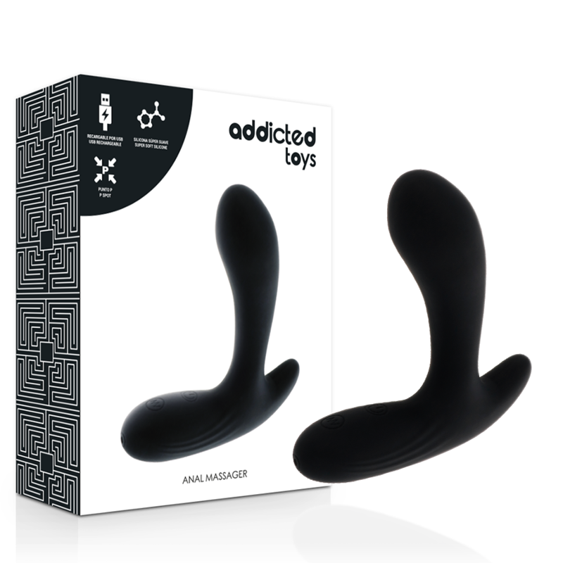 ADDICTED TOYS - ANAL MASSAGER BLACK VIBRATION – Bild 2