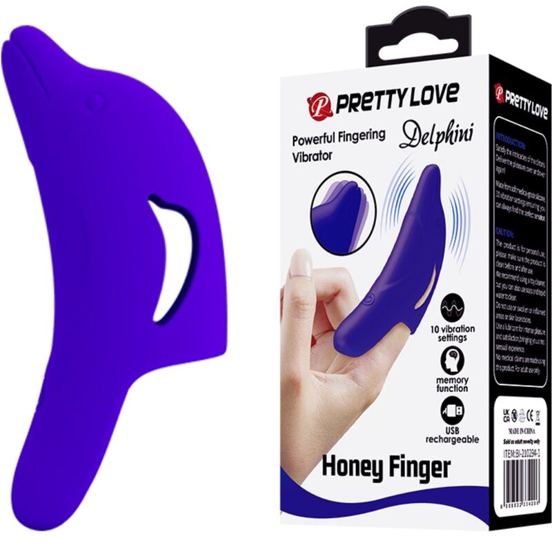 PRETTY LOVE - DELPHINI LEISTUNGSSTARKER DUNKELBLAUER FINGERSTIMULATOR – Bild 8