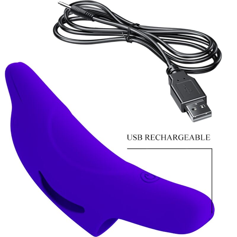 PRETTY LOVE - DELPHINI LEISTUNGSSTARKER DUNKELBLAUER FINGERSTIMULATOR – Bild 9