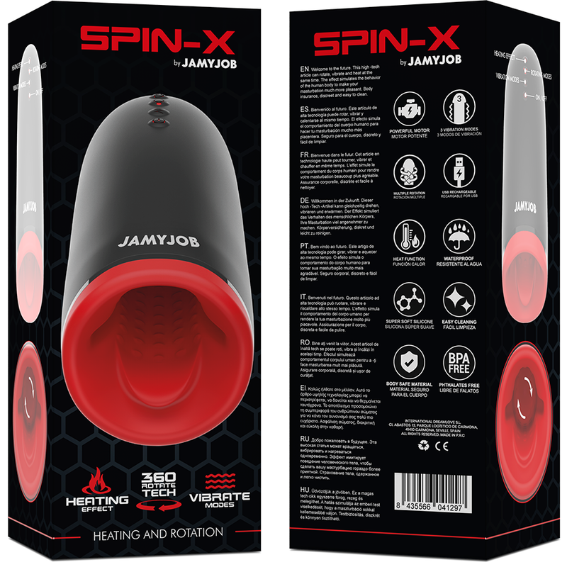 JAMYJOB - SPIN-X MASTURBADOR CON ROTACIÓN Y FUNCIÓN CALOR – Bild 8