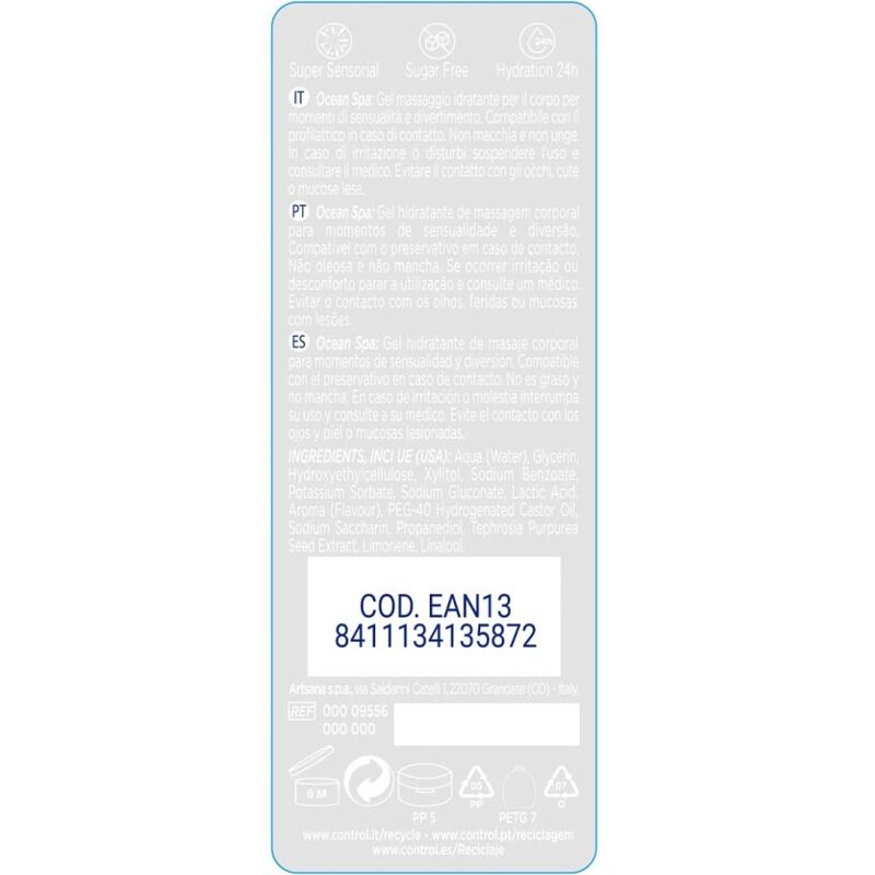 CONTROL - 2 EN 1 MASSAGE & VERGNÜGEN MITTELMEER 200 ML – Bild 2