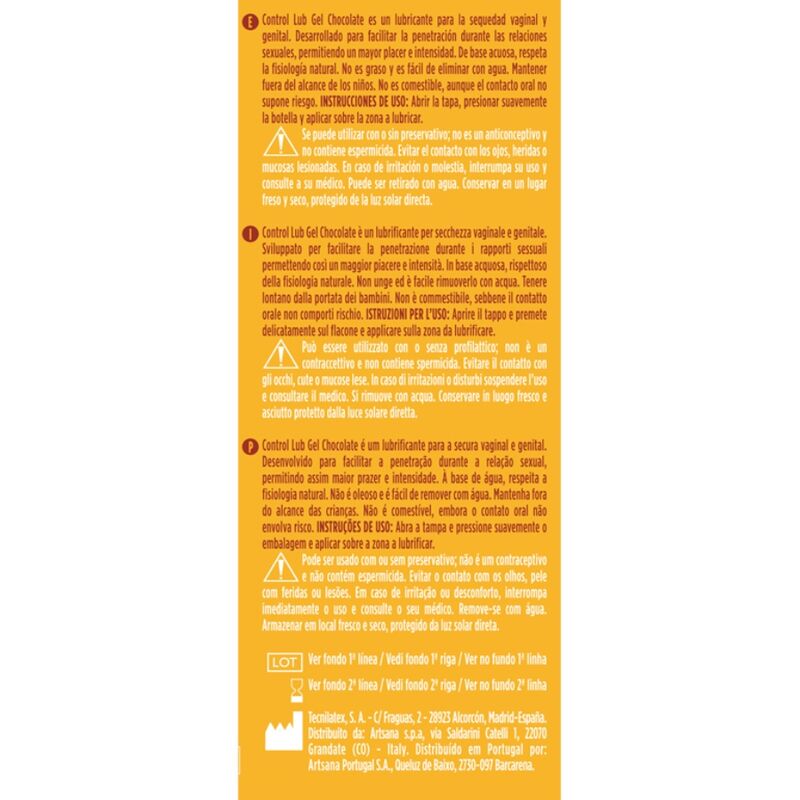 CONTROL - LUB GEL LUBRICANTE CHOCOLATE 75 ML – Bild 2