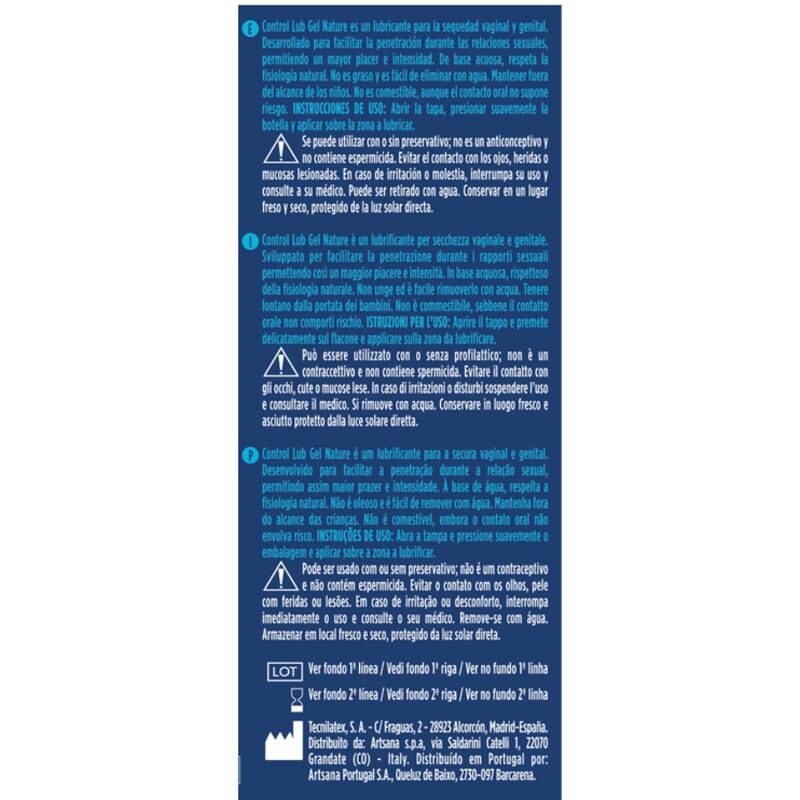 CONTROL - LUB GEL LUBRICANTE NATURAL 75 ML – Bild 2