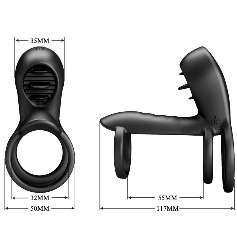PRETTY LOVE - JAMMY PENIS-HÜLLE 12 VIBRATIONEN MIT WIEDERAUFLADBARER SILIKON-ZUNGE – Bild 8