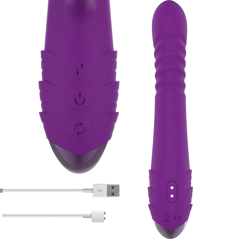 INTENSE - IGGY MULTIFUNKTIONS-WIEDERAUFLADBARER VIBRATOR UP & DOWN MIT KLITORELSTIMULATOR LILA – Bild 3